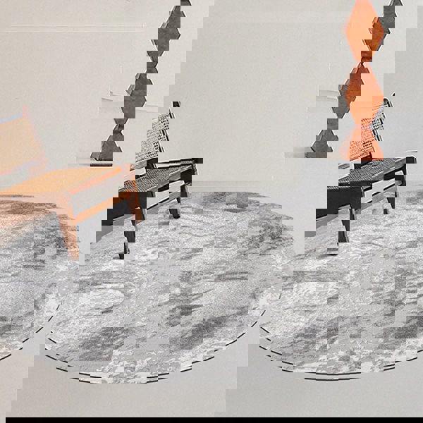 Grey and White Moon Rug, Various Styles Available-Rit Concept-Rit Concept