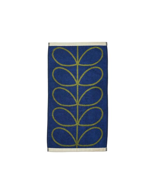 Orla Kiely Linear Stem Navy-Olive Hand Towel 50x90cm
