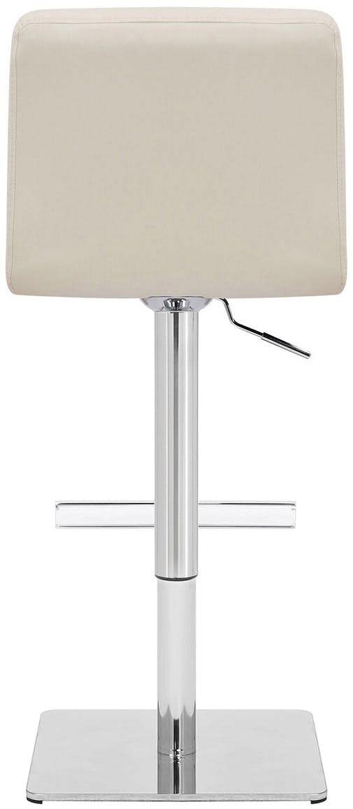 Lamboro Luscious Deluxe Breakfast Bar Stool, Chrome Footrest, Adjustable Height Swivel Gas Lift, Home Bar & Kitchen Barstool, Cream