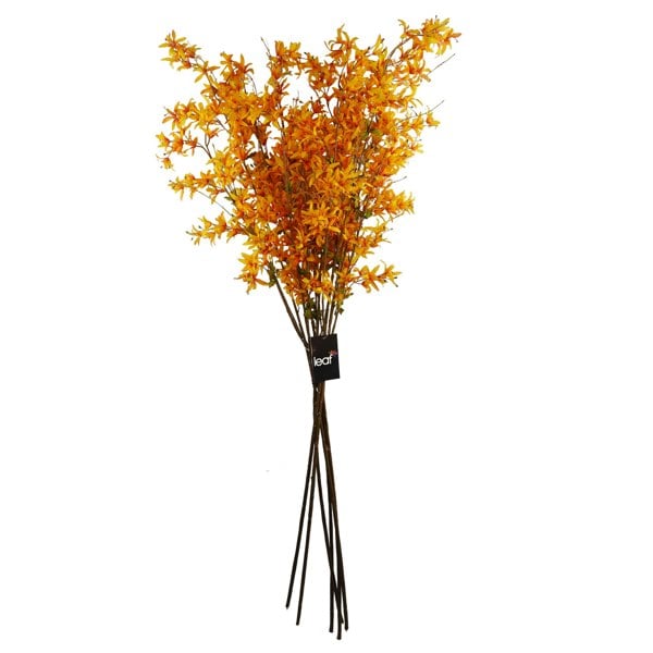 Leaf 6x 130cm Yellow Blossom Floral Spray Artificial