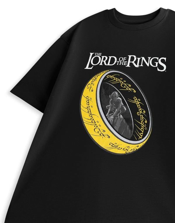 Lord Of The Rings Unisex Black The Rings Short Sleeved T-Shirt