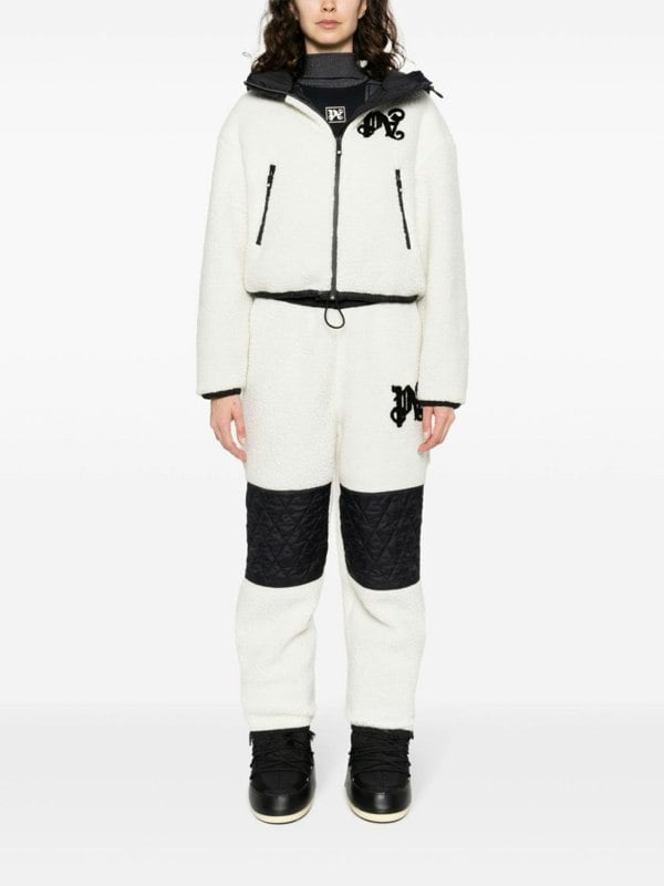 Palm Angels Monogram Cozy Ski Jacket White - Supplied FashionPALM ANGELS