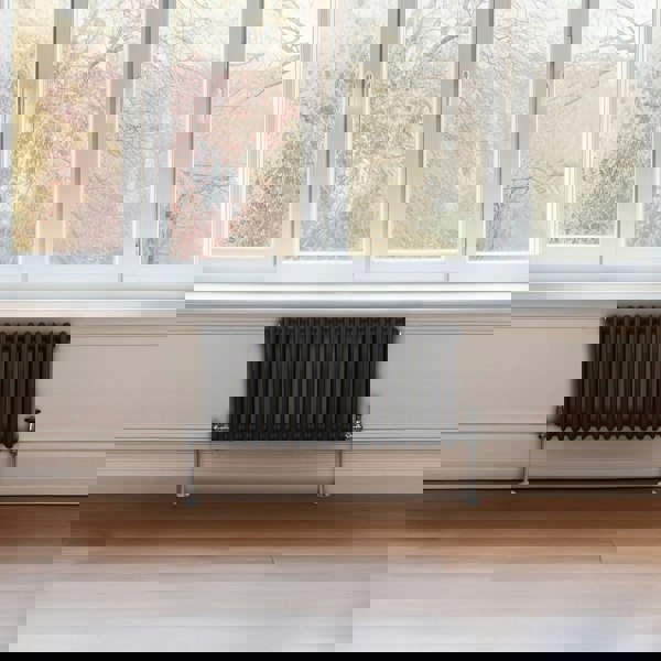 Monstershop Traditional 2 Column Radiator - 300 x 832mm - Black