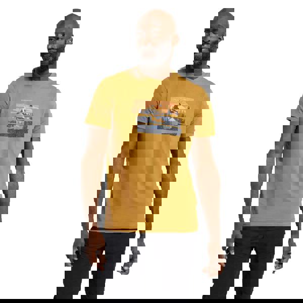 Mountain Warehouse Mens Mountain Explorer Organic Cotton T-Shirt - Beige - 