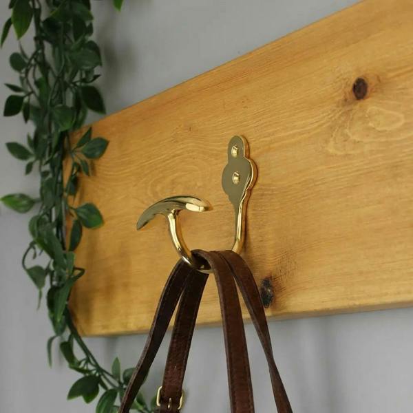 Polished Brass Bowler Top Hat Coat Hook