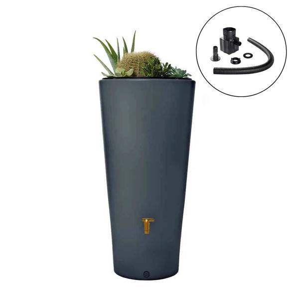 Spudulica Home & Garden Vaso 220L Water Tank – Water Butt Planter with Integrated Planter