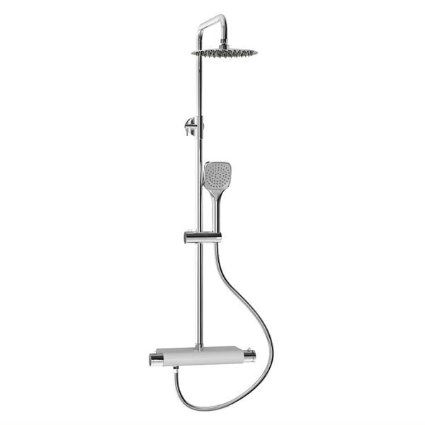 Flode Lund | Thermostatic Shower Kit | Including Telescopic Riser Rail | Cool Touch Valve | Chrome