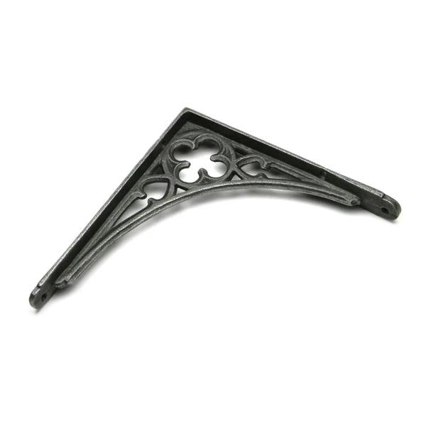 Pair of Antique Cast Iron Victorian Gothic Shelf Brackets - 180mm x 195mm