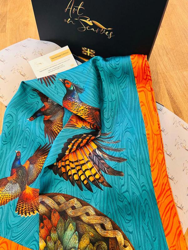 Art on Scarves The Silk Heritage Collection - Pheasants