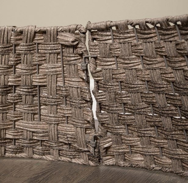 Samuel Alexander 40/58cm Samuel Alexander Medium KD Plastic Wicker Rattan Woven Christmas Tree Skirt in Grey