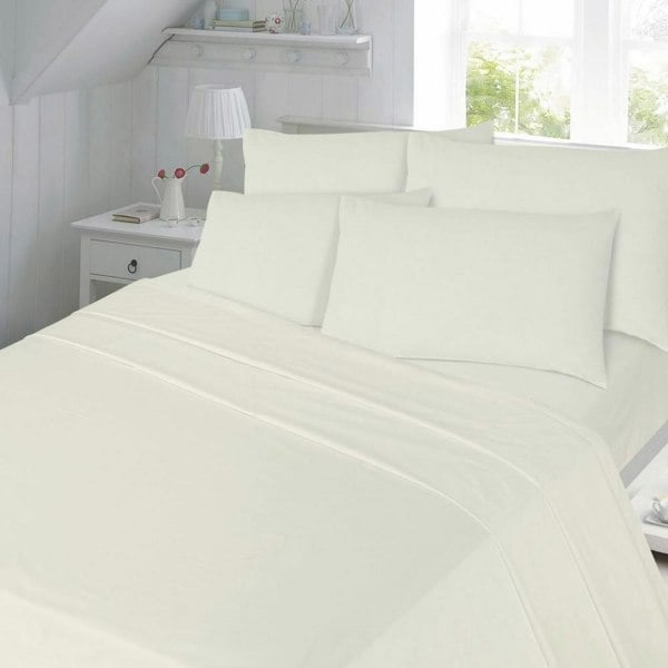 HomeSpace Direct T180 Percale Duvet Cover Set Bedding