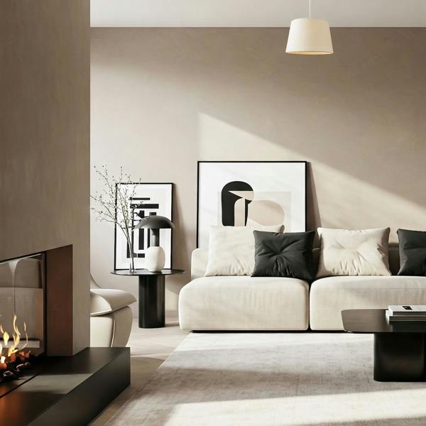 Contemporary Off-White Linen Fabric Drum Lampshade with Cotton Inner Image 7