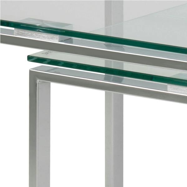 Wyld Haus Set of 3 Frederikssund Glass Top Nesting Coffee Tables