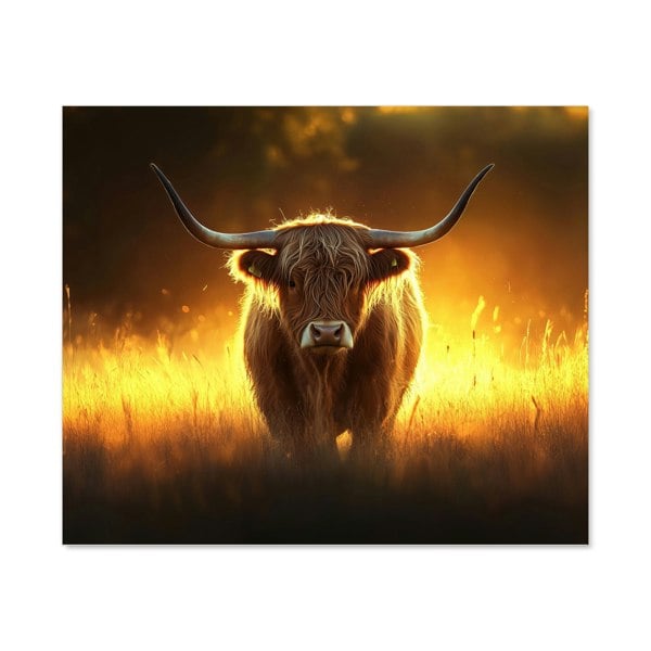 Warren Reed - Designer Highland Cow Sunset Kitchen Splashback