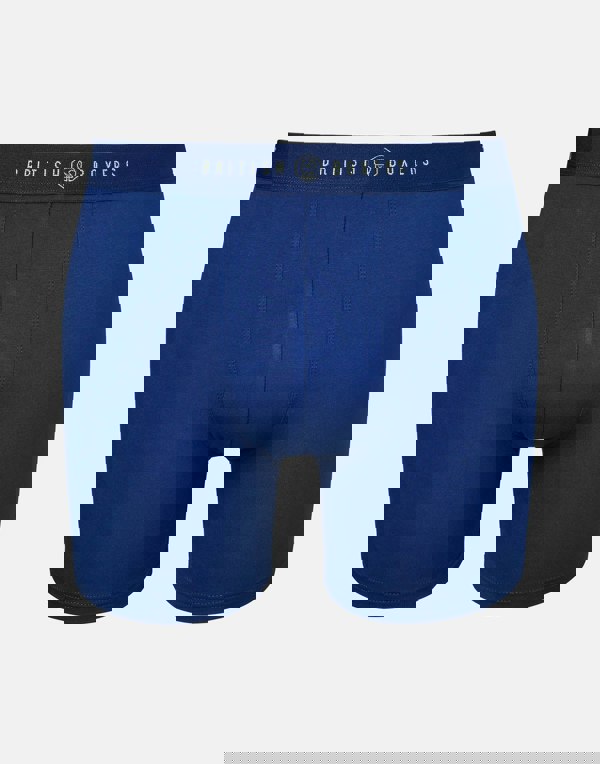 British Boxers Multipack 4 Pairs of Men's Bamboo Stretch Trunks – Fresh Navy Stripes