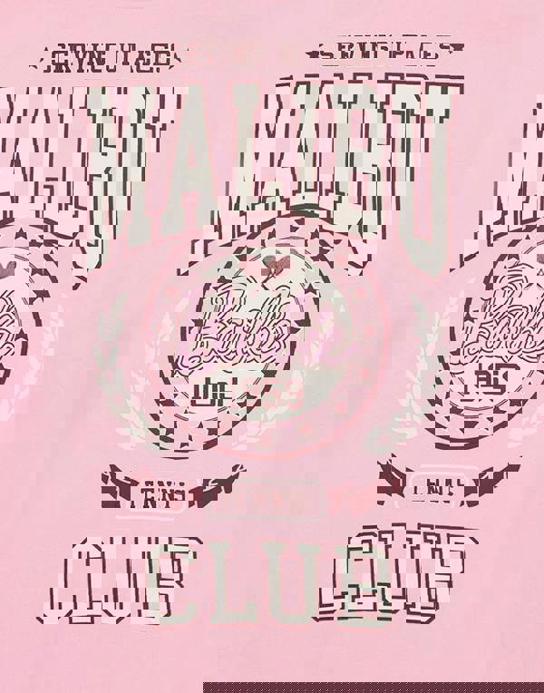 Barbie Womens Pink Malibu Club Sweatshirt