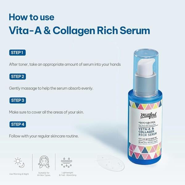 MILLFORD Vita A & Collagen Rich Serum 30ml
