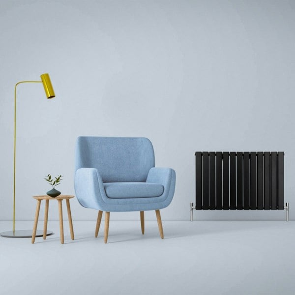 Monstershop Designer Flat Panel Radiators Matt Black 600mm x 910mm