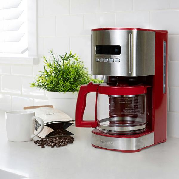 Kenmore 12-Cup Filter Coffee Machine 1.8L Programmable Timer Drip Coffee Maker Red