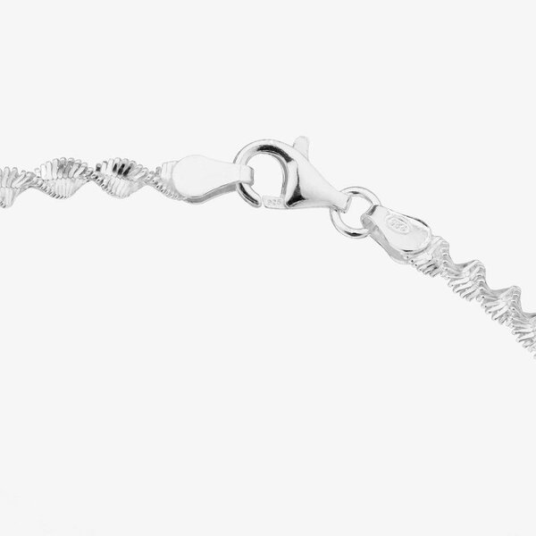 T. H. Baker Sterling Silver 3.6mm Twisted Chain Bracelet B3022