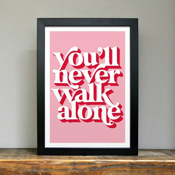 Hands & Hearts You'll never walk alone positivity art print