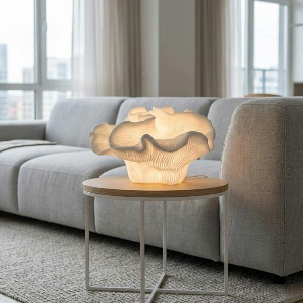 Garden Greatness Natural Rose Coral Table Lamp