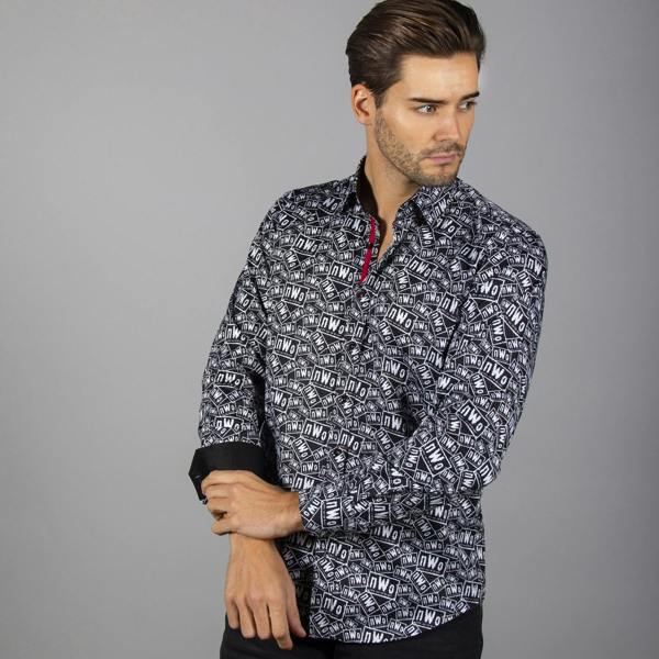 WWE: NWO LOGO PRINT SHIRT - Premium Men's Patterned Shirt by Claudio Lugli | Bold Design, Tailored Fit, Best Printed Shirts