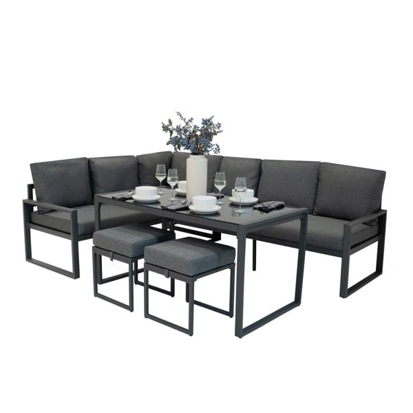 Jardi Aluminium Corner Sofa Set - Anthracite Grey