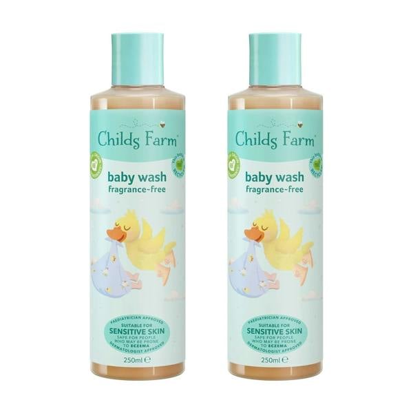 Childs Farm 250ml Baby Wash Unfragranced x2