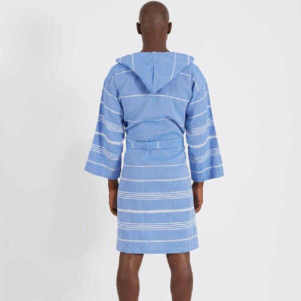 Cotton and Olive Trendy Unisex Cotton Hammam Robe, Royal Blue | SECONDS