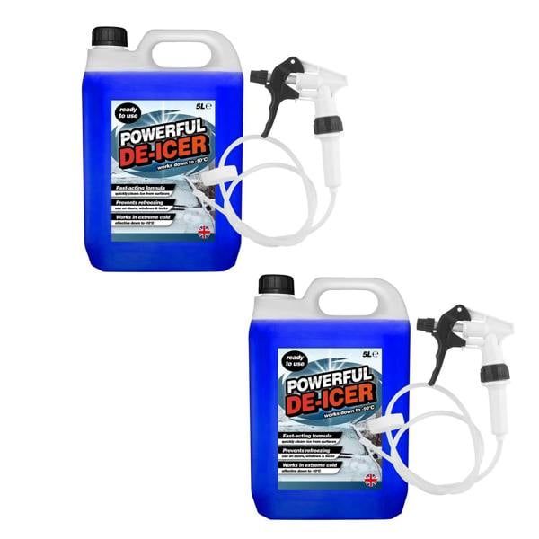 5L Powerful De-Icer Fast-Acting Formula Windscreen Ice Remover With Long Hose Trigger