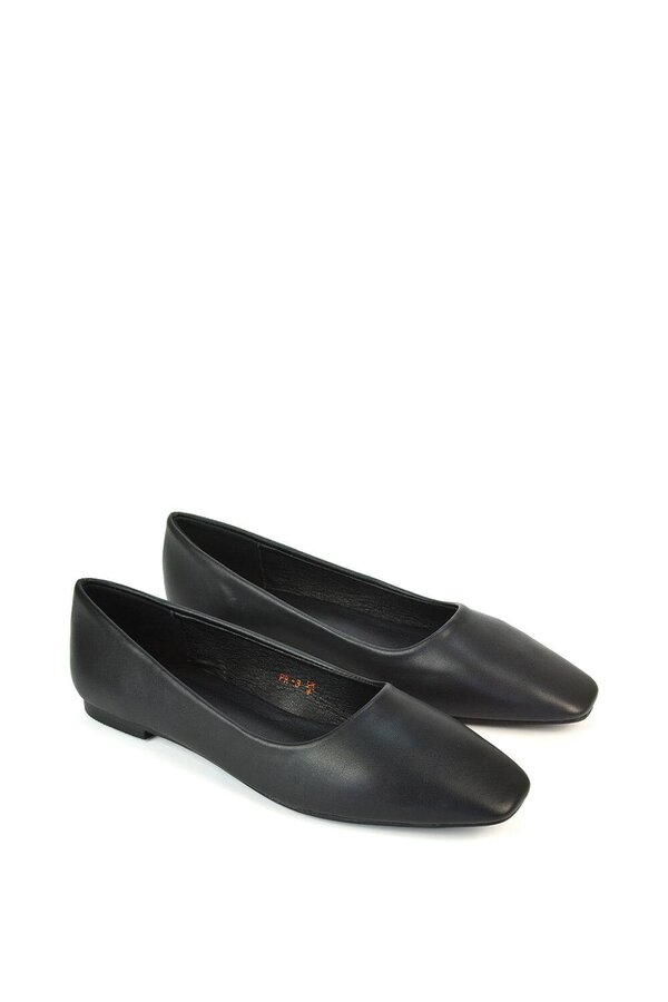XY LONDON Square Toe Slip On Flat Heel Ballerina Pumps