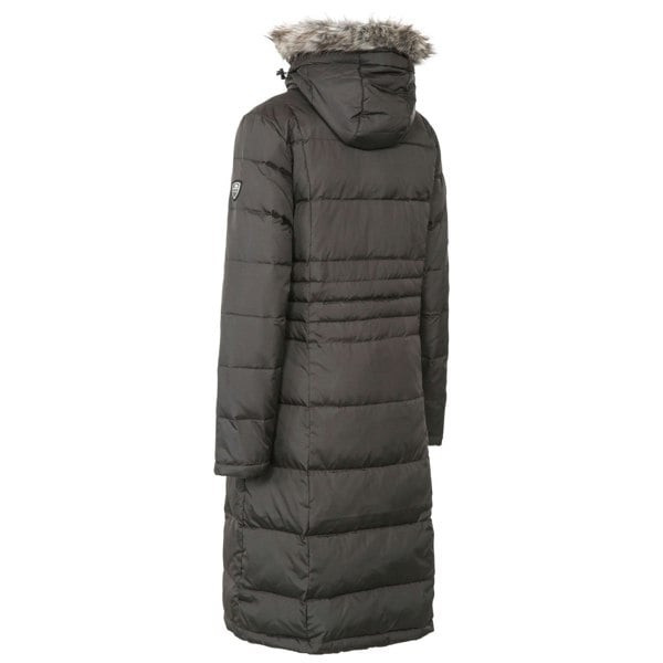 Trespass Women's Phyllis Long Down Parka Jacket - Black