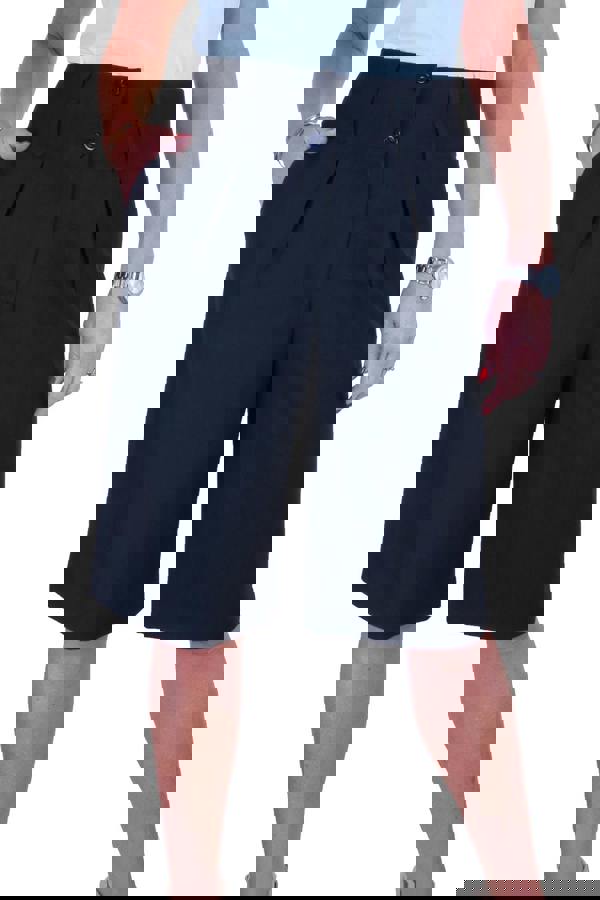 Paulo Due Women's Tailored Wide Leg Knee Shorts