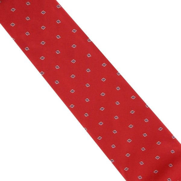 Dunhill diamond patterned tie in mulberry silk