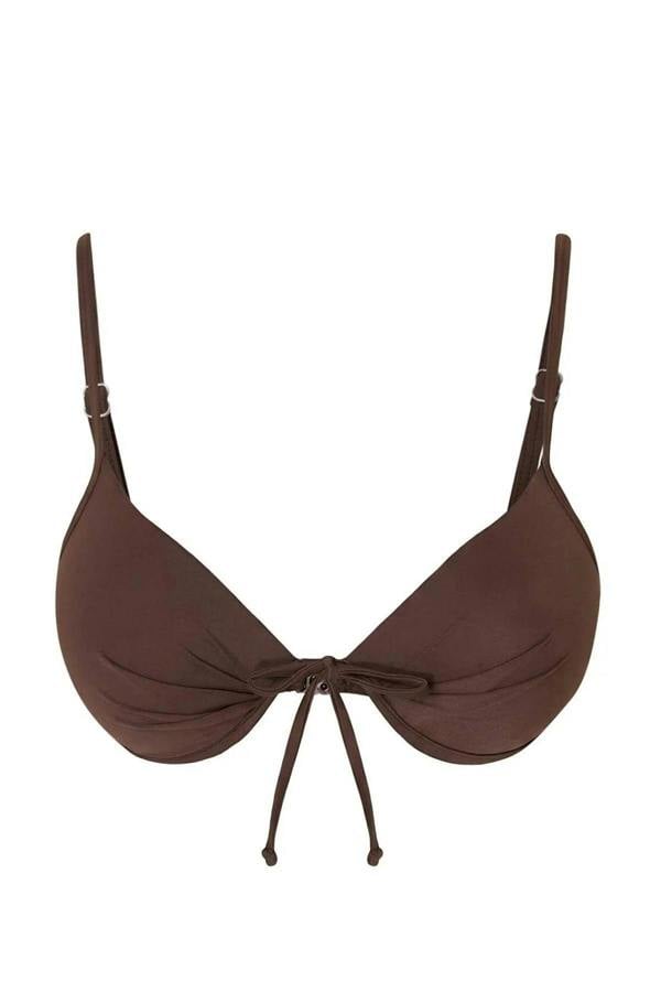 WOVCOR Balconette Bow Detail Padded Basic Bikini Top
