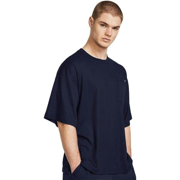 Under Armour Mens Rival Waffle T-Shirt - Blue - 
