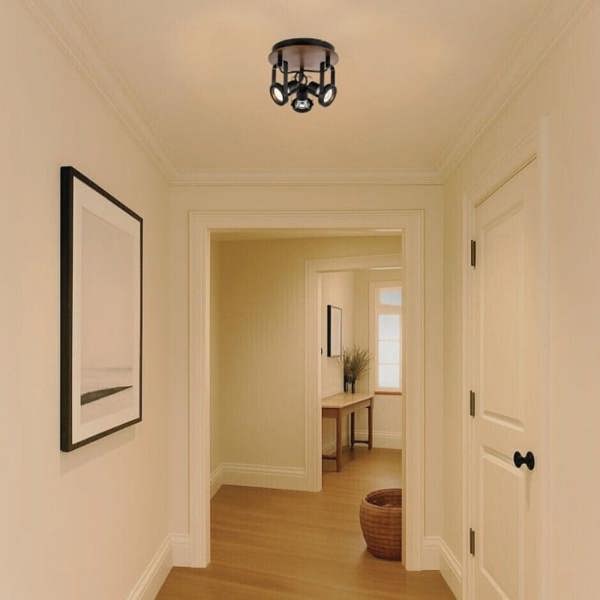 COSYLYTE Riverton 3 Light Matt Black Spotlight