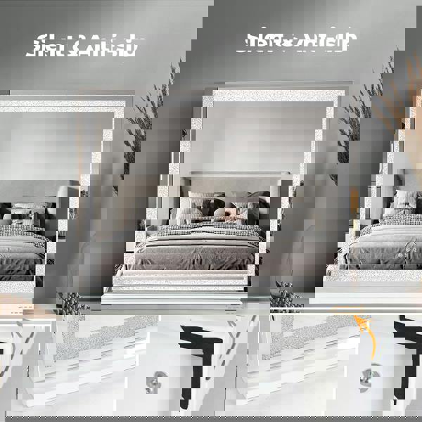 Emitto Tabletop Touch Crystal Vanity Mirror Makeup USB LED Medium 58x48cm