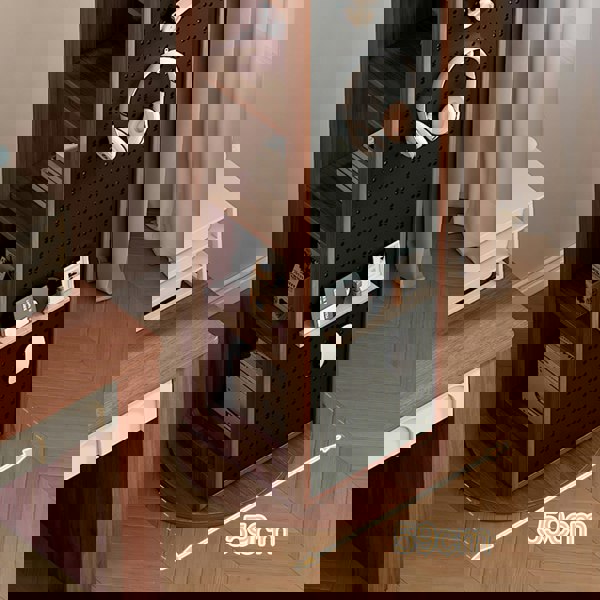 Rit Concept Correa Rotating Bookshelf, Freestanding Shelving Unit With Full Length Mirror