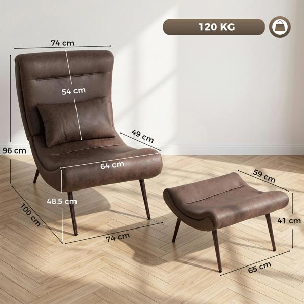 Accent Chair with Ottoman