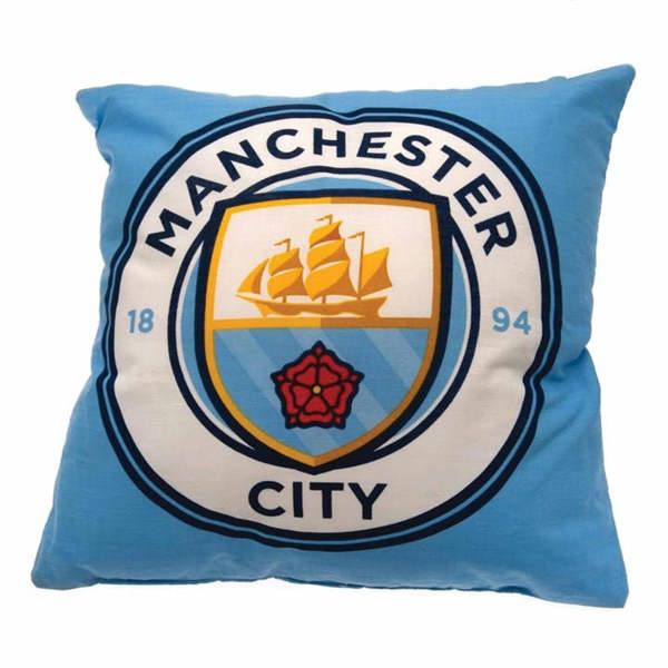 Manchester City FC Crest Cushion, Bedroom, Sports, Gift