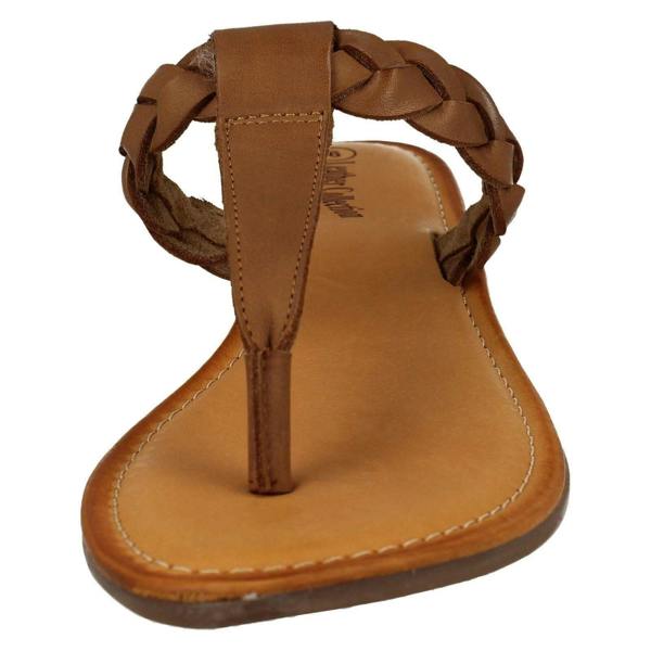Leather Collection Ladies Leather Collection Braided Toepost Sandals