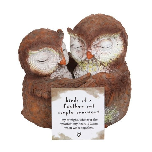 Serano Birds of a Feather Owl Couple Ornament