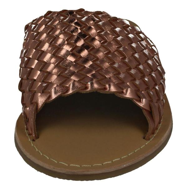 Leather Collection Ladies Leather Collection Flat Weave Vamp Mules F00192
