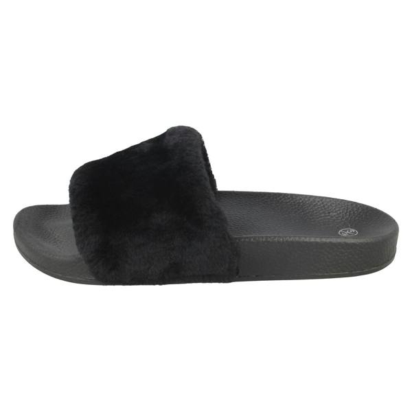 Spot On Ladies Spot On Flat Slip On Mule Sandals