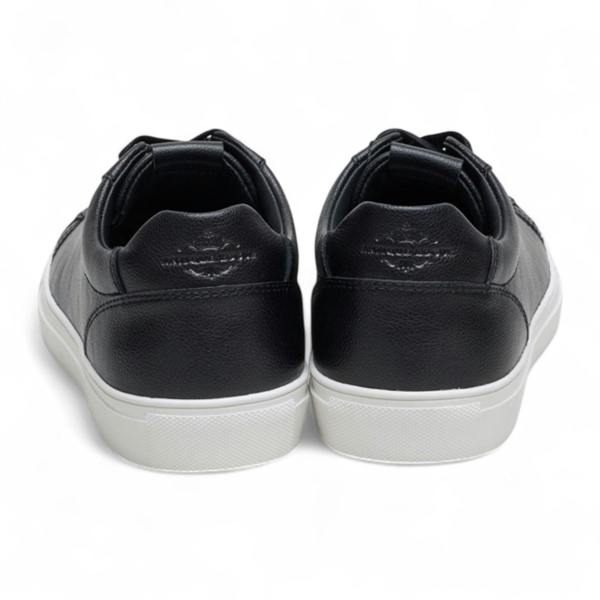 Antique Rogue Men’s Black Leather Trainer Sneaker Shoes - Gibbs