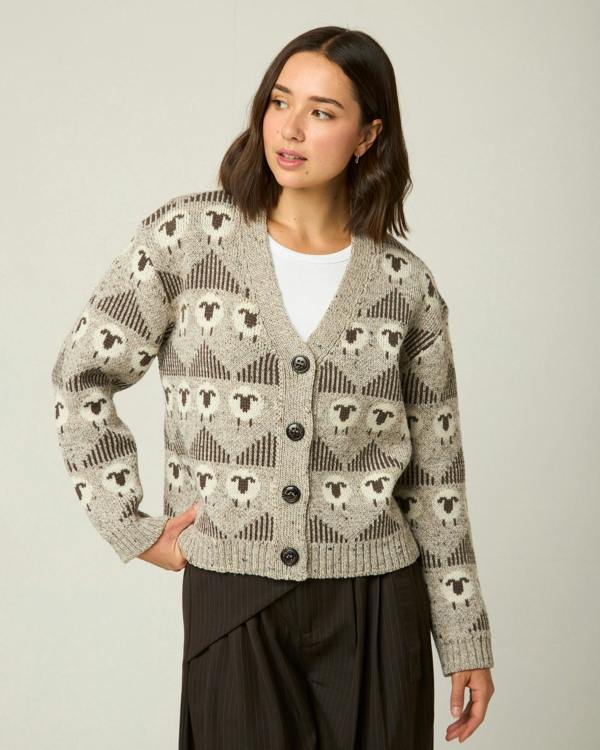 Peregrine Megan Sheep V-Neck Cardigan