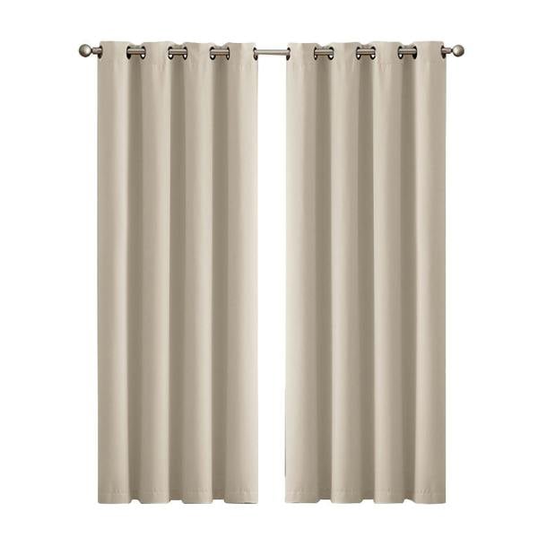 Marlow Thermal Blockout Curtains 2 Panel Eyelet Ring Top 66 x 54in Sun Block