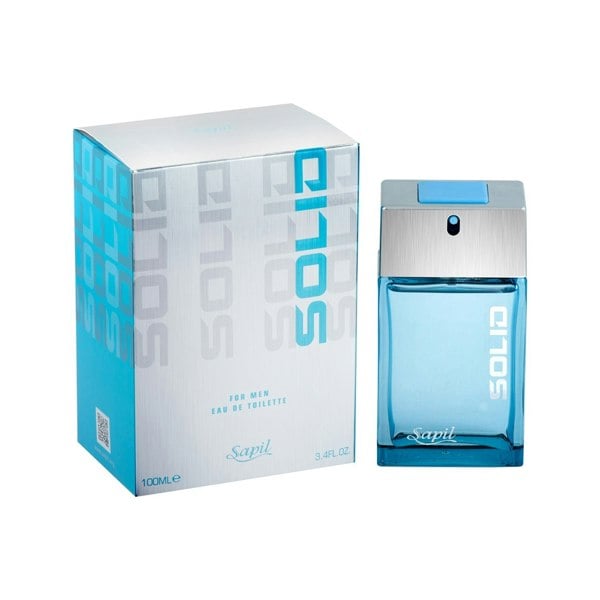 Sapil Solid 100ml EDT Mens bottle with packaging box